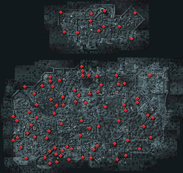 Animus Data Fragments Location Map