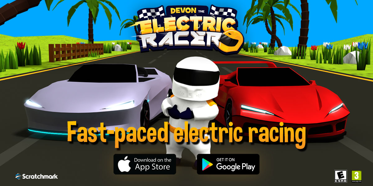 Fast paced electric car arcade racing