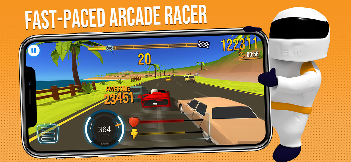 Fast paced arcade racing