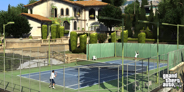 GTA 5 playing tennis